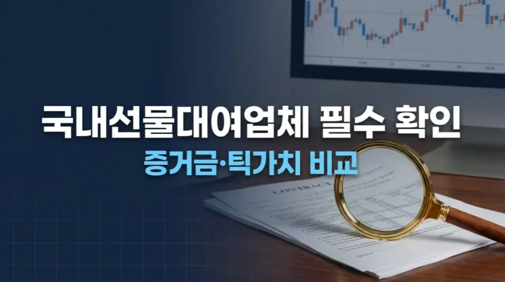 국내선물대여업체 계약 전 확인할 증거금·틱가치 비교 이미지