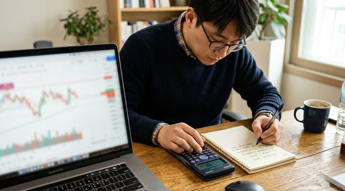 ATR손절폭을 틱 수와 틱가치로 환산하는 계산 과정