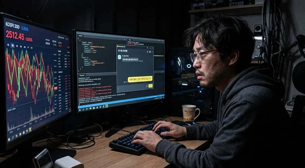 새벽 시간대 고객센터 응답 속도를 확인하는 해외선물 트레이더