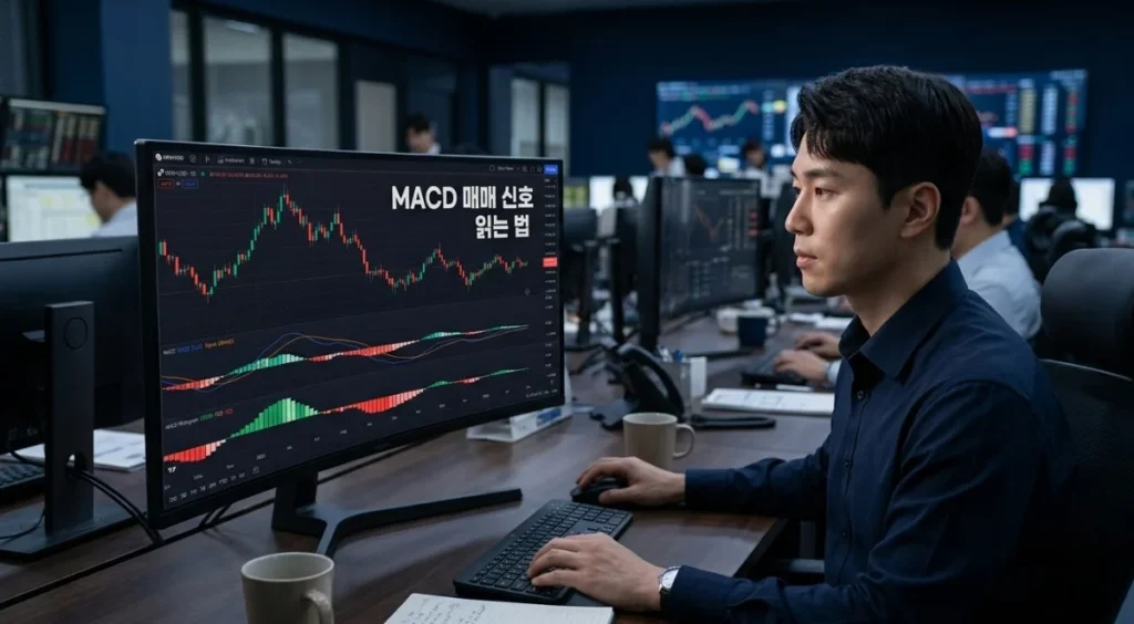MACD매매기법으로 추세 전환 신호를 읽는 한국인 트레이더