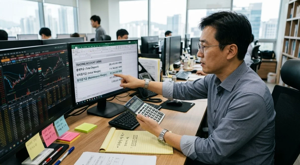 마진콜대처법 첫 단계로 유지증거금 비율을 확인하는 트레이더