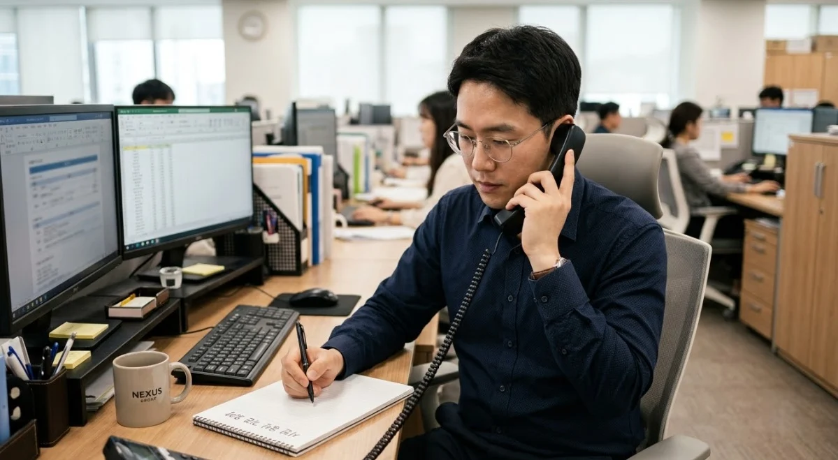 해외선물미니업체 손익정산기준을 서면으로 요청하는 상담 장면