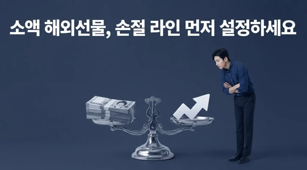 소액해외선물 시작 전 레버리지와 손실선의 균형을 강조한 대표 이미지