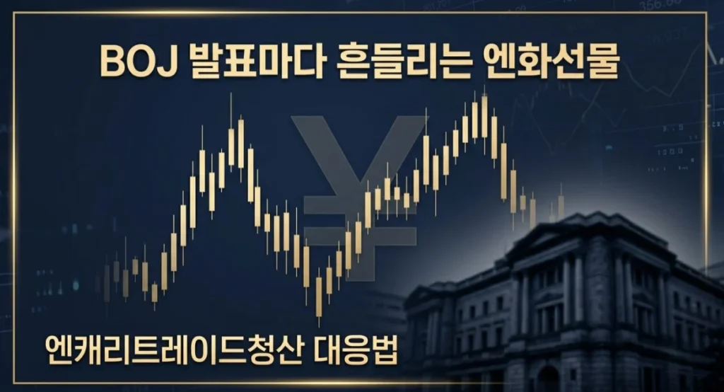 BOJ 통화정책 발표로 흔들리는 엔화선물 변동성을 표현한 썸네일 이미지