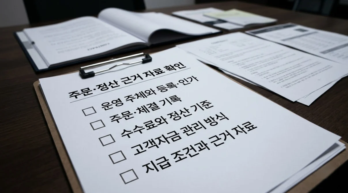 해외선물미니업체의 주문·체결 기록과 정산·고객자금 관리 자료를 확인하는 체크리스트