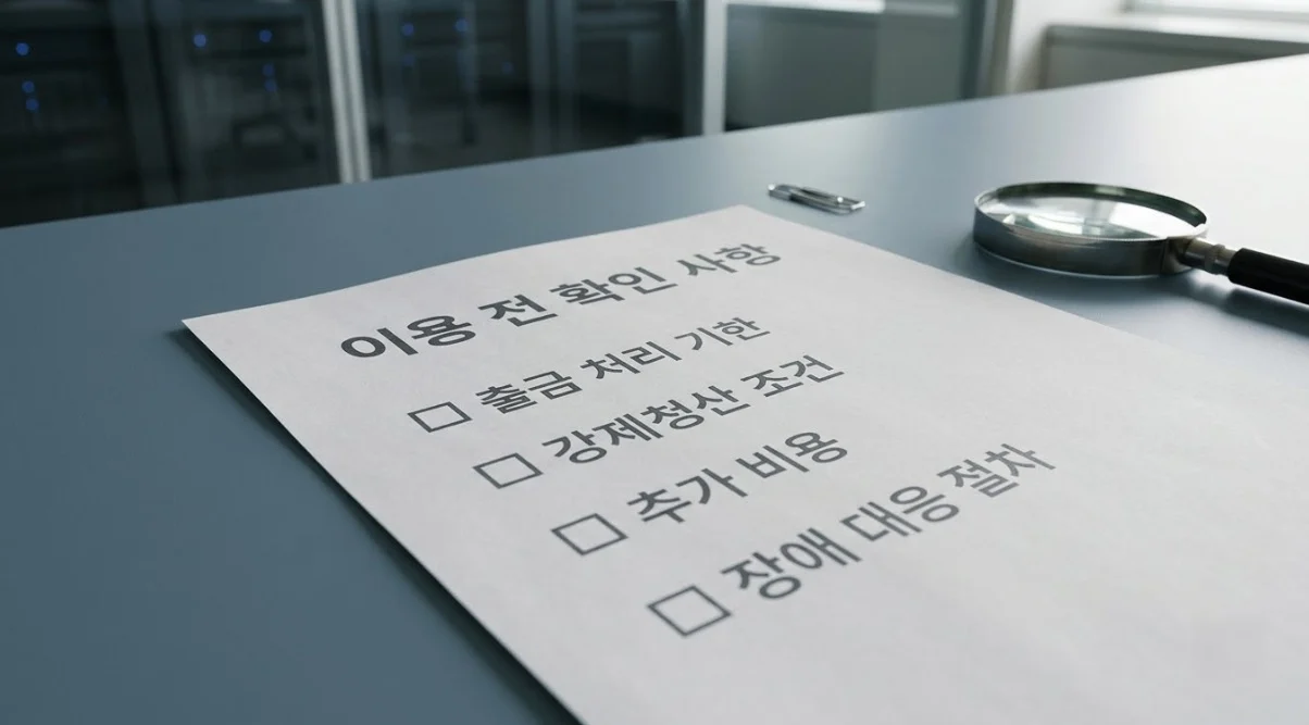 해외선물대여계좌 이용 전 출금 기한과 강제청산 조건, 추가 비용, 장애 대응을 확인하는 문서