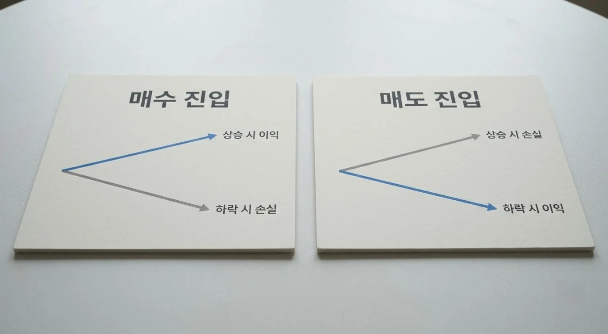 해외선물대여계좌에서 매수·매도 진입 후 가격 방향에 따라 달라지는 이익과 손실